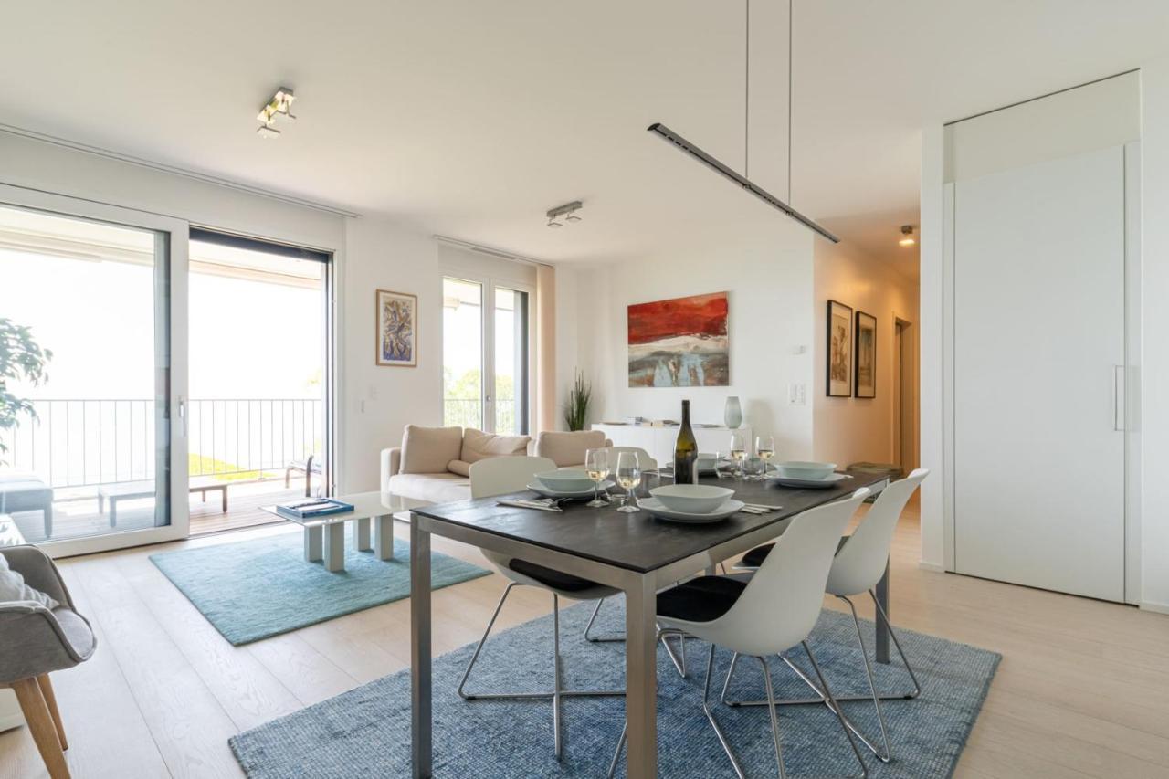 Les Terrasses De Lavaux 1 - Appartement De Luxe Avec Vue Panoramique Et Piscine Puidoux المظهر الخارجي الصورة