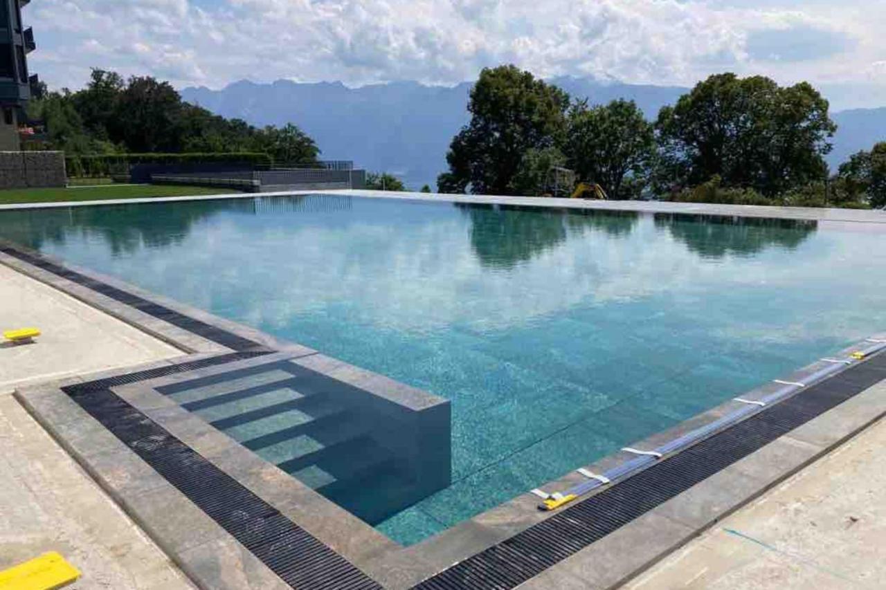 Les Terrasses De Lavaux 1 - Appartement De Luxe Avec Vue Panoramique Et Piscine Puidoux المظهر الخارجي الصورة