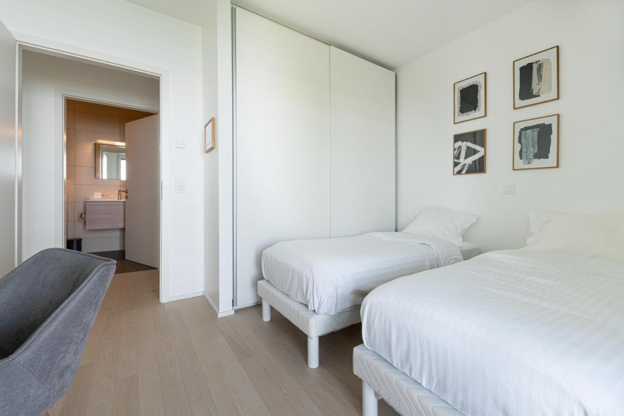 Les Terrasses De Lavaux 1 - Appartement De Luxe Avec Vue Panoramique Et Piscine Puidoux المظهر الخارجي الصورة
