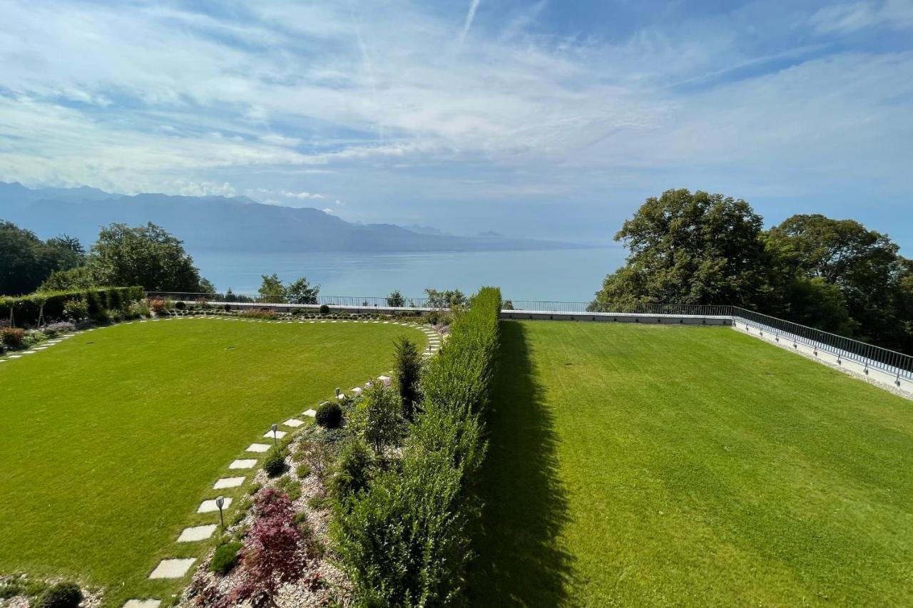 Les Terrasses De Lavaux 1 - Appartement De Luxe Avec Vue Panoramique Et Piscine Puidoux المظهر الخارجي الصورة