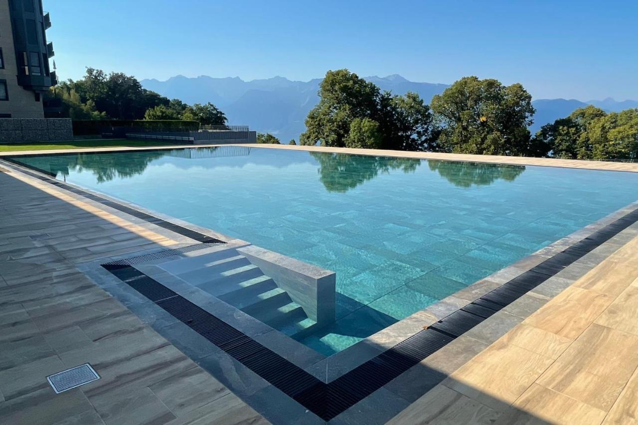 Les Terrasses De Lavaux 1 - Appartement De Luxe Avec Vue Panoramique Et Piscine Puidoux المظهر الخارجي الصورة